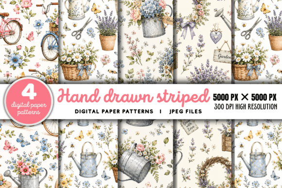 Download Hand Drawn Striped Pattern - Premium Resources