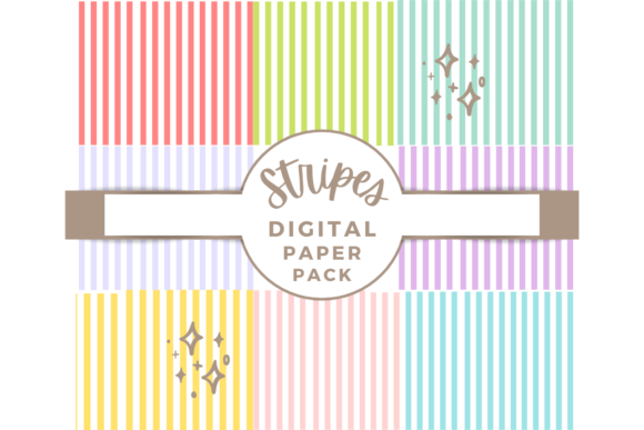 Download Striped Pattern Digital Paper Pack - Striped pattern Collection