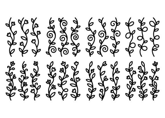 Download Floral Vertical Stems EPS - Vertical Collection