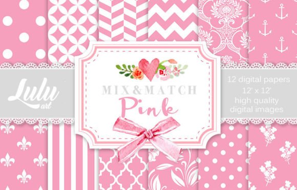 Download Mix and Match Pink Patterns - Pink patterns Collection