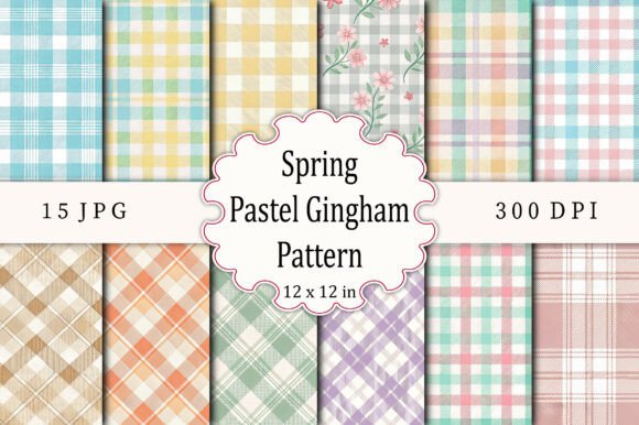 Download Spring Pastel Gingham Pattern - Pastel gingham Collection