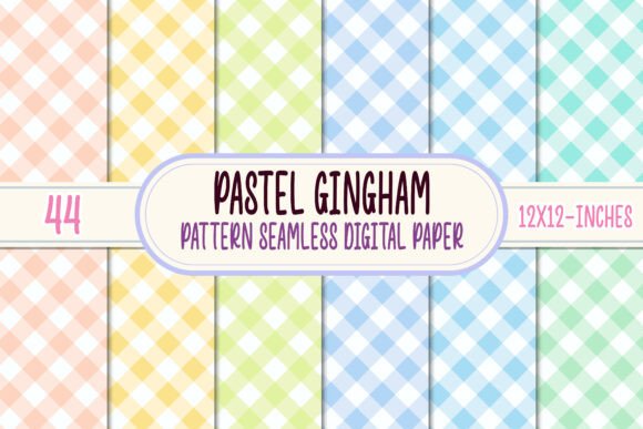 Download Pastel Gingham Seamless Digital Paper 44 - Pastel gingham Collection