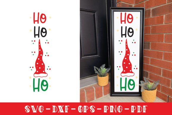 Download Ho Ho Ho - Christmas Vertical Sign SVG - Vertical Collection