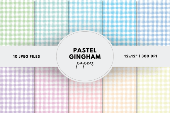 Download Pastel Gingham Digital Papers - Pastel gingham Collection