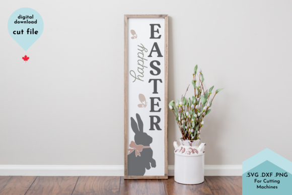 Download Happy Easter Vertical Sign Bunny - Vertical Collection