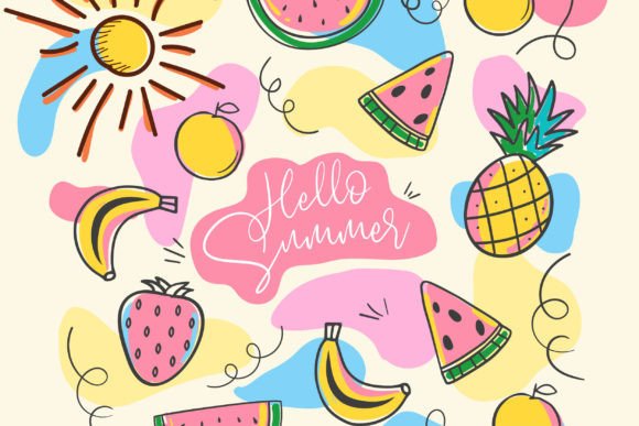 Download Summer Background with Fruits - Premium Resources