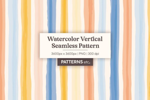 Download Watercolor Vertical Stripes Pattern - Vertical Collection