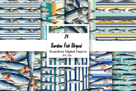 Download Sardine Fish Striped Pattern - Premium Bundle