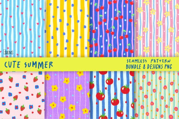 Download Cute Summer Background Pattern Bundle - Summer background Collection