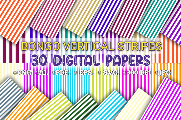 Download Bango Vertical Stripes Digital Papers - Vertical Collection