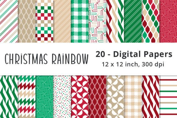 Download Christmas Geometric Digital Patterns - Premium Bundle