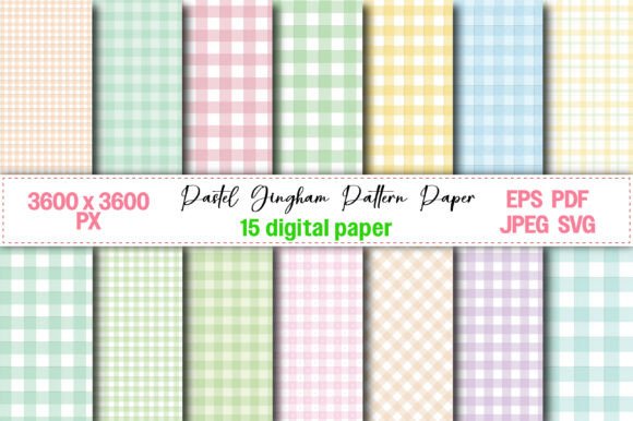 Download Pastel Gingham Pattern Paper - Pastel gingham Collection